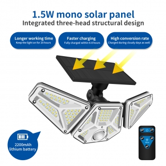  Solar Motion Sensor LED Wall Light 